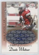 2006 SAGE Game Exclusives Auto Bronze Donte Whitner #A-07 Auto 00jz