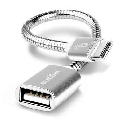 USB C Host Kabel für Archos 50 Graphite OTG Stecker On The Go Aluminium silber