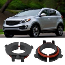Base Headlight Bulb Adapter Black H7 Holder LED Parts Replacement Useful