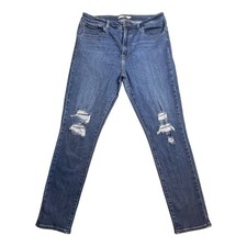 Levi's 721 High Rise Skinny Ankle Jeans Womens 32 Medium Wash Blue Denim Stretch