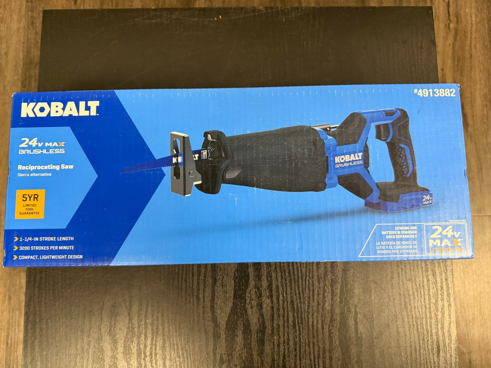 Kobalt 4913882 24V Max Brushless Reciprocating Saw (Tool Onl