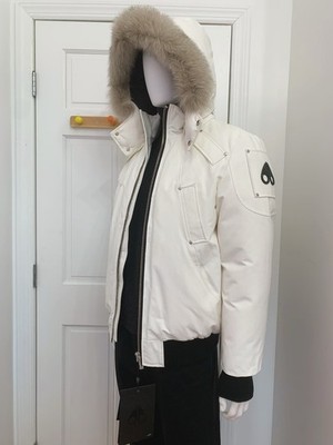 NWT Moose Knuckles Men's Ballistic Hooded Full Zip Bomber Jacket