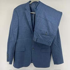 Jos A Bank 2pc Slim Fit Suit Jacket 41R Pants 35x30 Blue Double Vent 2 Button