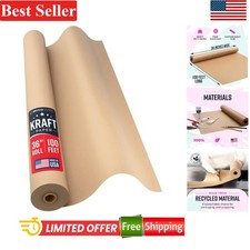 Versatile 36" x 1200" Brown Kraft Paper Roll for Gift Wrapping  Craft Projects