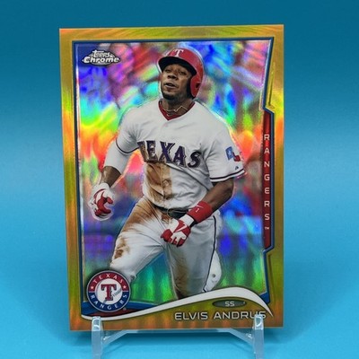 Elvis Andrus 2014 Topps Chrome - #187 Gold Refractor /50 Texas Rangers