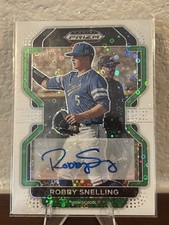 2022 Prizm Draft Picks Robby Snelling Auto White Donut Circles #/50 Marlins