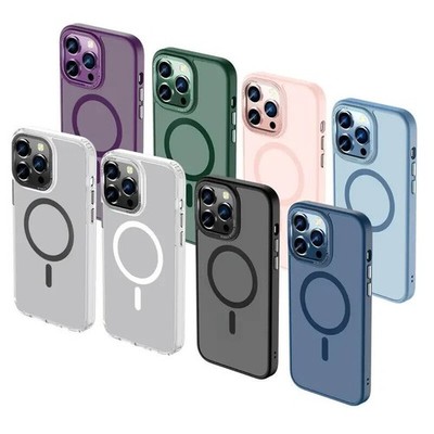 Magsafe Matte Armor Magnetic Wireless Charging Case für iPhone 15 16 Pro 14 13