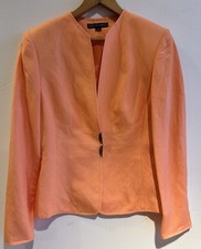 Isabella DeMarco Women's Peach Coral Blazer with Snap Button Closure, Size 6