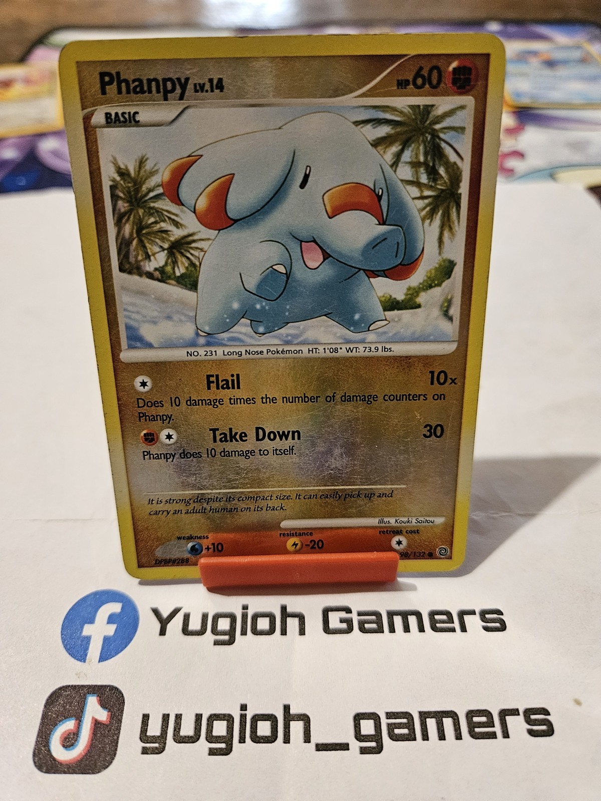 Pokemon Phanpy 98/132 Reverse Holo  Played 