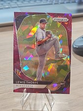 2020 PRIZM Burgundy Cracked Ice Prizm ROOKIE 22/25 LEWIS THORPE TWINS