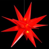 Led Weihnachtsstern Adventsstern Rot Ø25Cm Fensterstern Faltstern IP44
