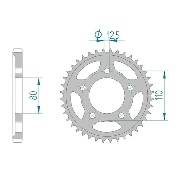 Afam Kettenrad Stahl #530 46 ZäHne (FüR: Triumph Trident 750 T300 A333 92-98 )-image