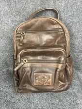 Rawlings Brown Leather Backpack Brown Travel Bag 136314