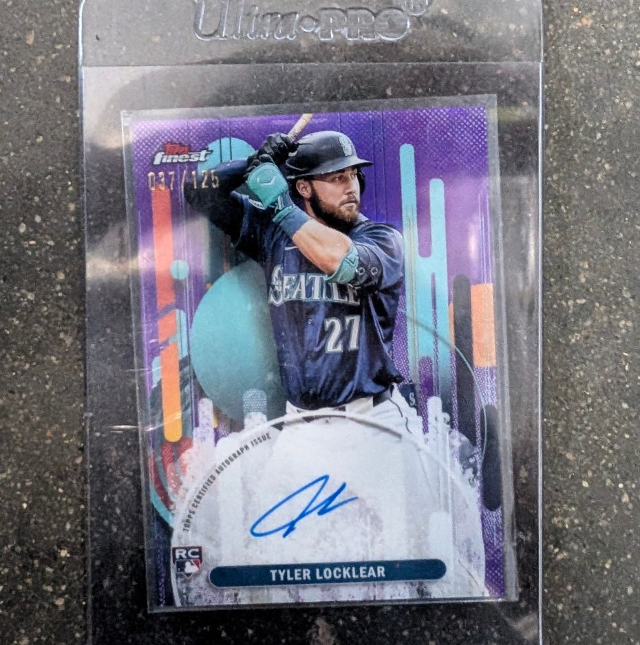 2025 Topps Finest Tyler Locklear Auto Purple/125 RC #FA-TL Seattle Mariners