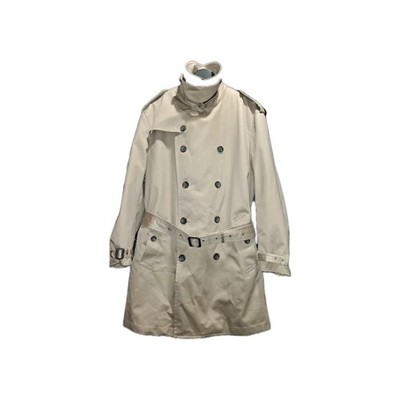 Funnel Neck Dbl Brsted  Banana Republic Khaki Trench rain Coat Sz.XL spring fall