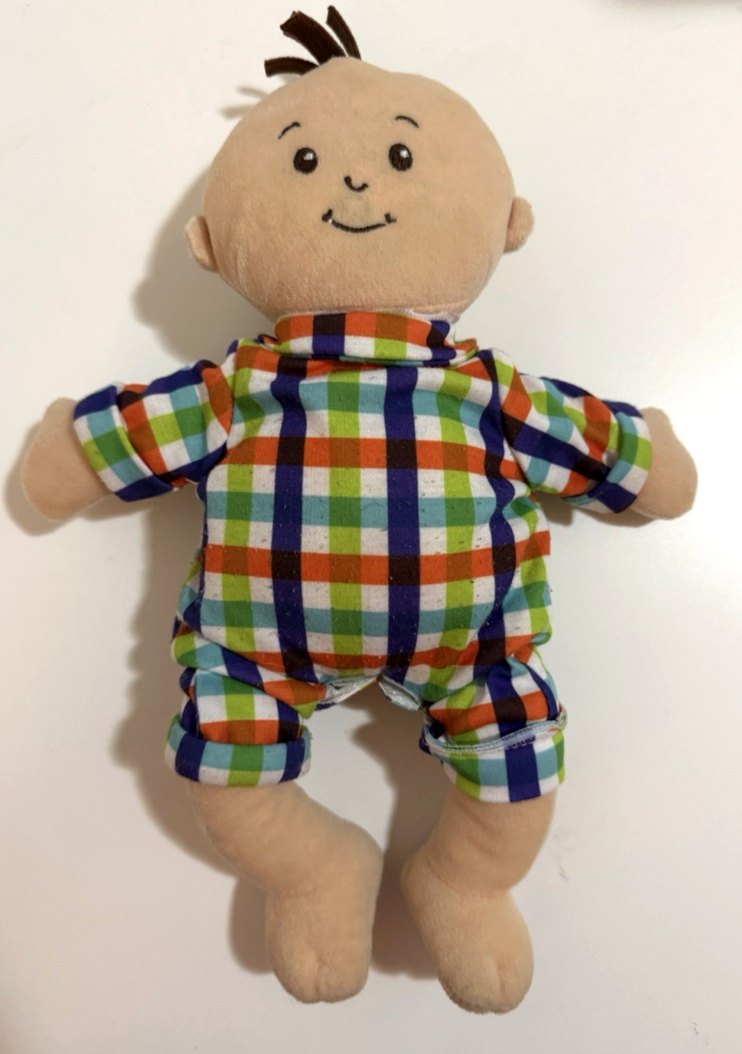 Manhattan Toy Wee Baby Stella Fella Boy Plaid Plush Stuffed 
