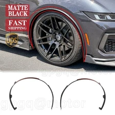 For Ford Mustang GT S650 2024-2025 Matte Black Front Fender Flare Extension Kit