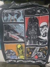 Vintage Star Wars Death Vader  Fleece Throw Soft Blanket 62 L x 43” W  Vintage