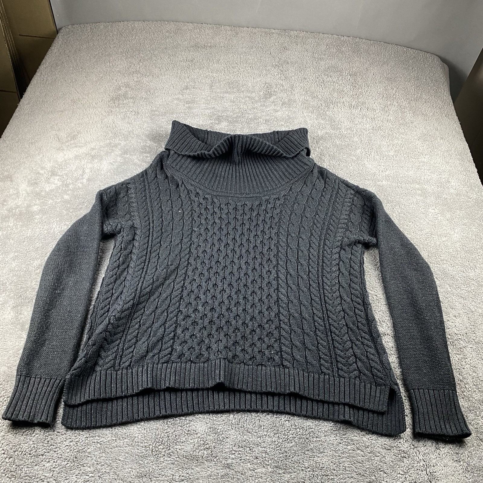 American Eagle Cable Knit Cowl Neck Split He Swea… - image 1