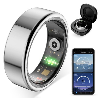 COLMI R02 Smart Ring Heart Rate Blood Oxygen Silver 8#