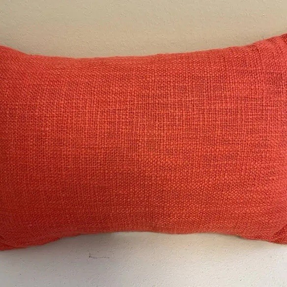 Red Toss Pillow by Room Essentials 12x18" – Woven Lumbar Accent Pillow – Holiday