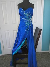 Tony Bowls Paris Royal Blue Prom Dress Size 10 Minor Flaws Free Shipping USA