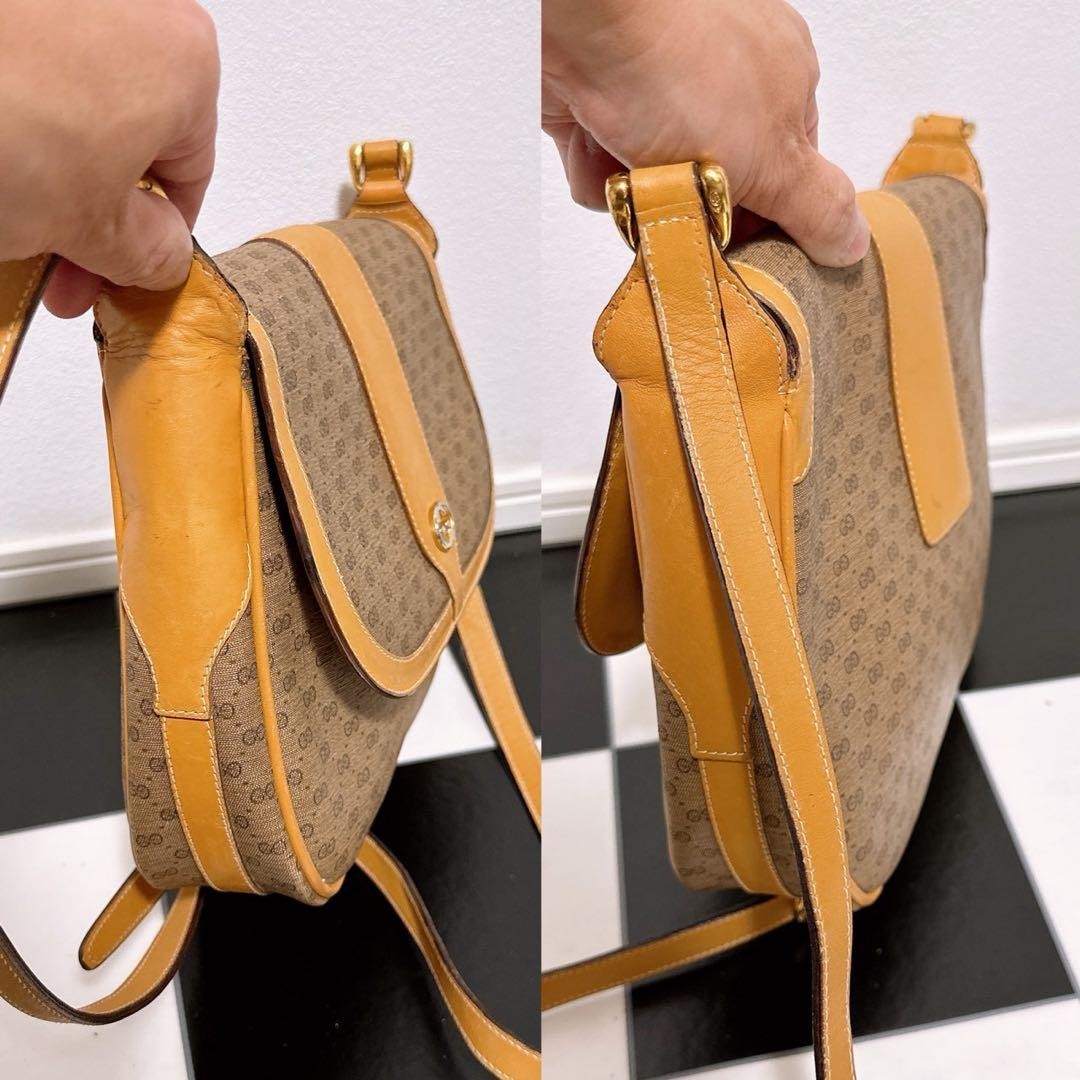 GUCCI Micro GG PVC Shoulder Bag Women's Small Crossbody Authentic Brown thumbnail 2