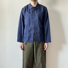 vintage French dark blue cotton sanfor work jacket de travail chore coat M