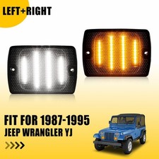 2set Fit For 1987-1995 Jeep Wrangler Yj Led Side Marker Turn Signal Indicator Li