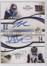 2009 SP Signature Edition Duals 42/99 Mario Manningham Keenan Burton Auto nd3