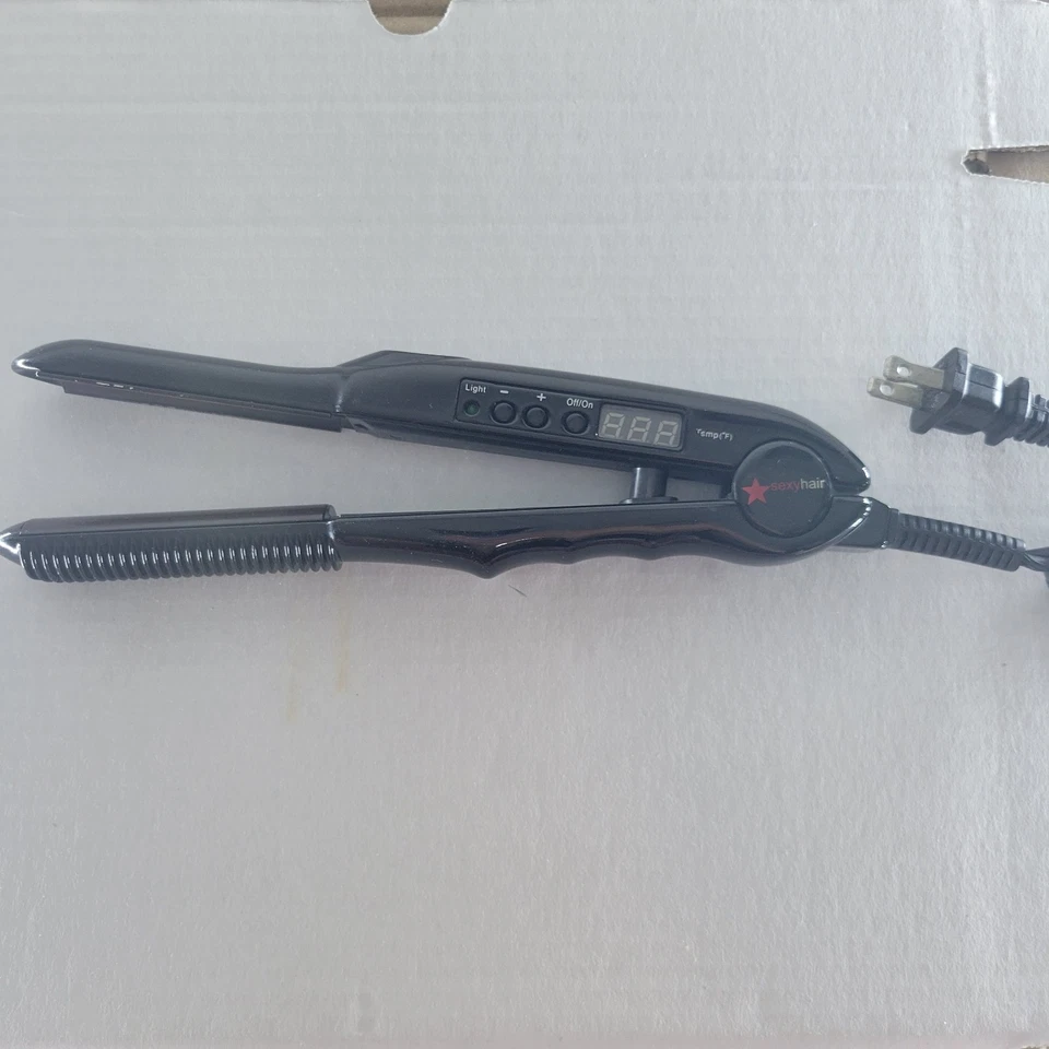 Sexy Hair Ceramic Iron Curve Plates Straighten Curl Fast HeatUp Digital Control - Image 2 of 4