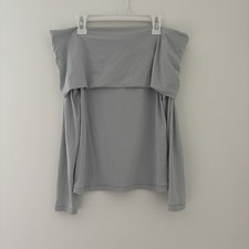Aritzia Wilfred Carole Longsleeve Chrome Grey NWT