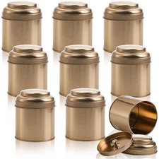 9 Pack Tea Tins Canister with Airtight Double Lids Mini Tea Storage Container...