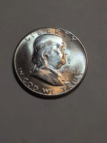 1948 D BU Franklin Half Dollar Fbl