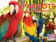 Parrot Calendar 2026 Monthly Wall 12-Month - American Made In USA