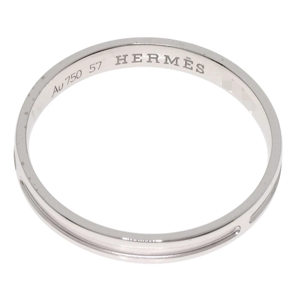 Anillo HERMES Arianne #57 oro blanco K18 damas [usado] Foto 4 de 4