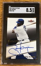 2000 FLEER MYSTIQUE FRESH INK AUTO TONY GWYNN HOF SP! SGC 8.5 SAN DIEGO PADRES