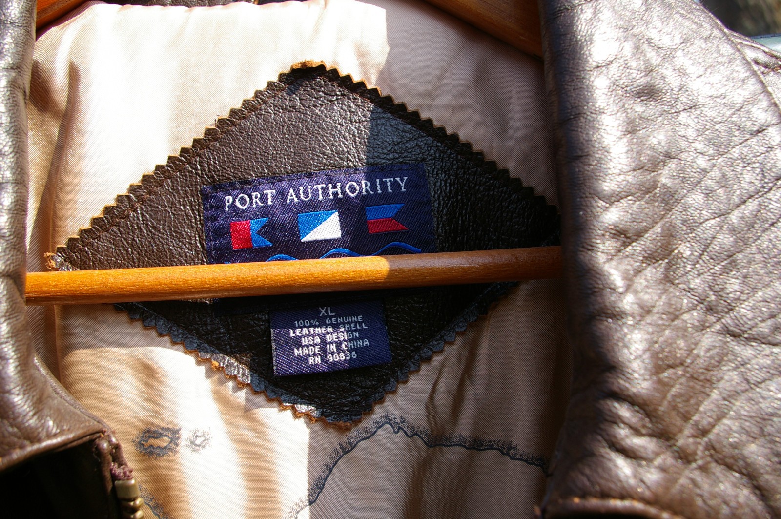 Microsoft Brown Shell 100% Leather Jacket Coat Po… - image 12