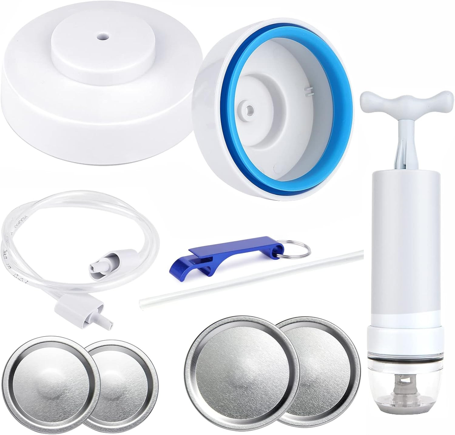 LIIGEMI Mason Jar Vacuum Sealer Kit in White - Set B