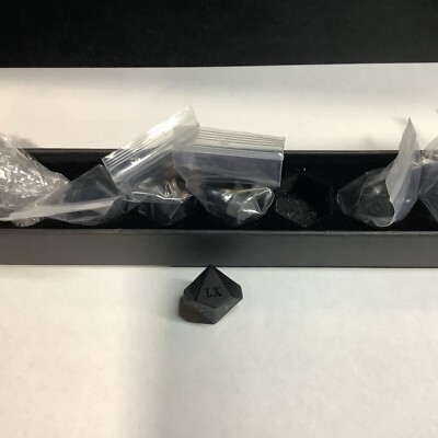 Crystal Maggie Dice Set of 7 Black UNSED