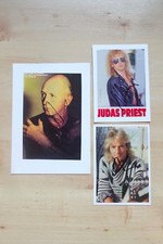 Judas Priest Autogramme signed (3x) Karteikarten mit Magazinbildern