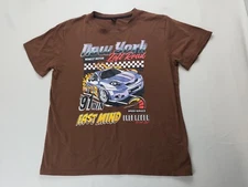 Car & Letter Graphic Tee By ROMWE Large