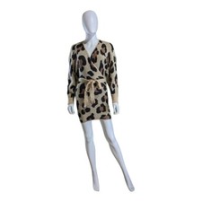 Active USA Leopard Print Sweater Dress, S
