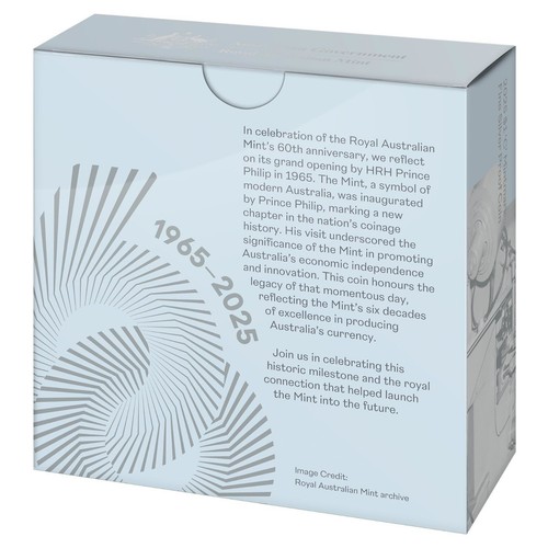 AUSTRALIA 60th Anniversary of the Mint Silver Proof Coin 2025 - $1 'C' Mintmark - 第 3/6 張圖片