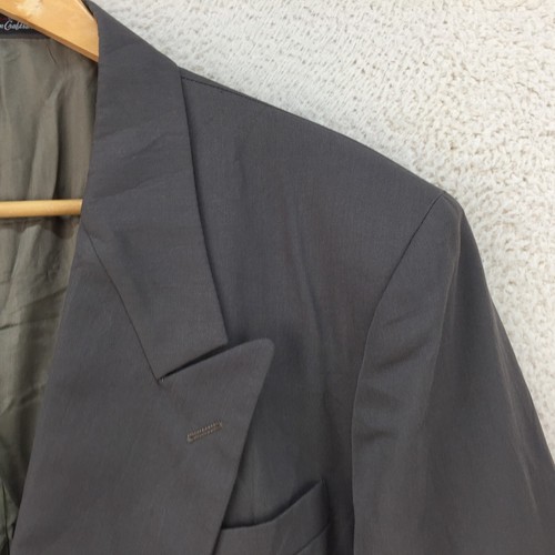 City Street USA Doppelbrust grau Wolle Luxus Blazer Jacke Herren Größe UK 42R NEU - Bild 3 von 14