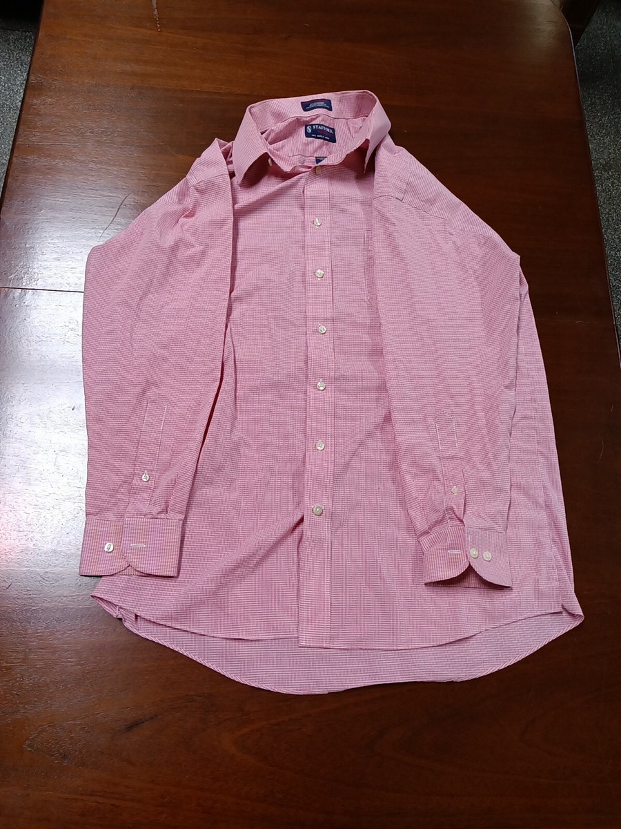 stafford pink dress shirt Men's Pink Stafford Shirts - Men