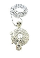 NEW ICED ROCAFELLA PENDANT WITH 24" 4mm ROPE CHAIN