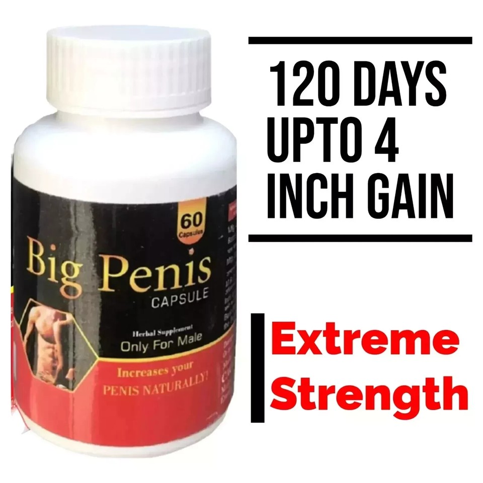 #1 NEW XXXL GAIN 12+ INCHES PENIS-ENLARGER GROWTH 60 CAPSULES ! FASTER