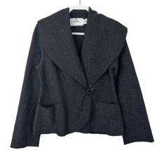 Janska Women’s Size S Charcoal Black Boiled Fleece Jacket Coat Outdoor Usa