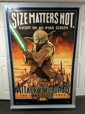 Star Wars Attack of the Clones IMAX Yoda Theatrical Vinyl Movie Banner 4'x6' NEW